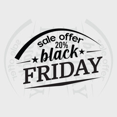 Black Friday Sale with discount offer. Vector illustration