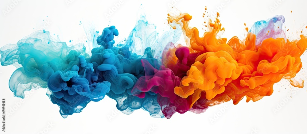 Aufkleber ai generated abstract art with surreal elements in motion isolated on white background