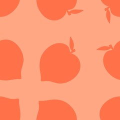 Summer fruit seamless peach pattern for wrapping paper and fabrics and linens and kids clothes print