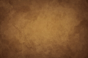 Dark brown background watercolor texture of old vintage grunge with black vignette border, old brown paper