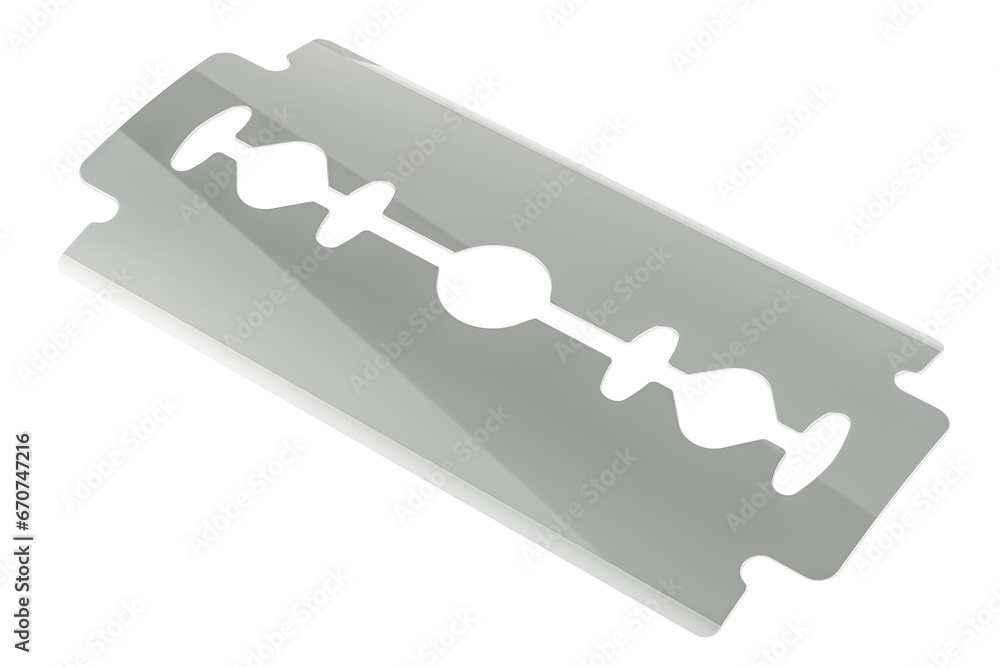 Aufkleber double edge razor, stainless blade. 3d rendering isolated on transparent background