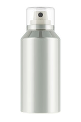 Metal bottle spray aerosol, 3D rendering isolated on transparent background