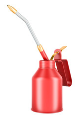 Fototapeta premium Oiler, Red Oil Can. 3D rendering isolated on transparent background
