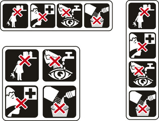 ICONS WITHOUT CHILDREN, DO NOT INGEST, DO NOT MIX, EYE CARE