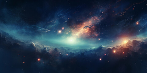 Fototapeta premium Abstract space galaxy background