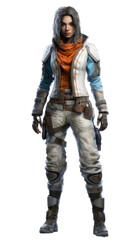 Futuristic Minimalistic Game Character in a Digital World - Creative AI-Generated Illustration for Tech Enthusiasts.