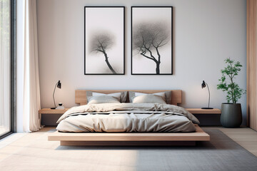 Modern bedroom with minimalistic decor