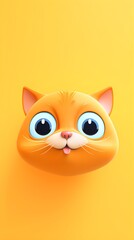 Adorable Kitten Portrait Wallpaper with Soft Gradient Background