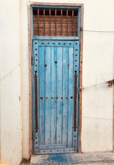 old blue door