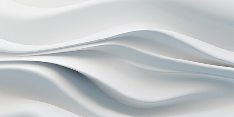 Fototapeta premium White abstract wavy silk background.