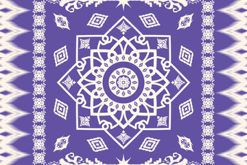 Ethnic Figure aztec embroidery style. Geometric ikat oriental traditional art pattern.Design for ethnic background,wallpaper,fashion,clothing,wrapping,fabric,element,sarong,graphic,vector illustration