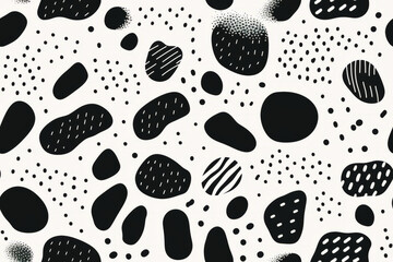 Fototapeta premium trendy fashionable black and white seamless abstract pattern background