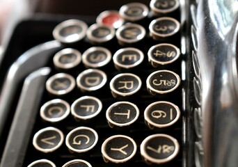 old typewriter keystypewriter keys close up
