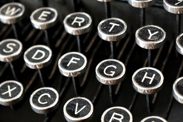 vintage typewriter keys