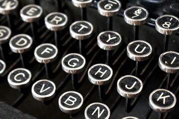 vintage typewriter keys
