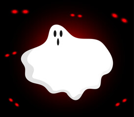 ghost on a black background, helloween gost