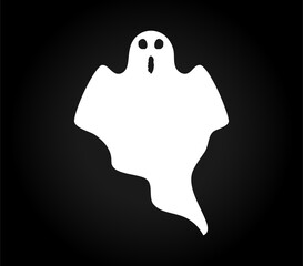 ghost on a black background, helloween gost