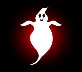 Halloween gost on a black background