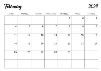 2024 Monthly Planner Layout