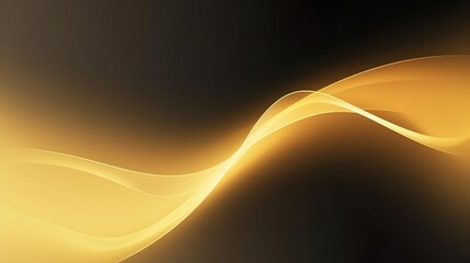 Abstract vector wavy lines flowing smooth curve gold