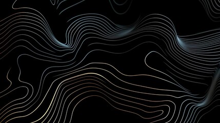 Abstract animated outline topographic contour