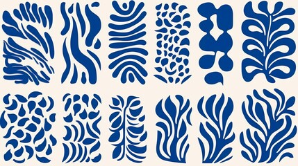 Abstract background matisse style Contemporary flow