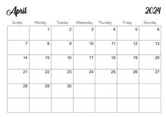 2024 Monthly Planner Layout