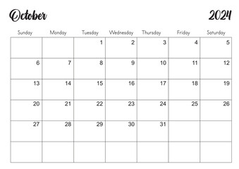 2024 Monthly Planner Layout