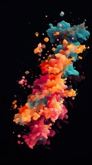 colourful abstract background with splash of paint, multicolored wallpaper