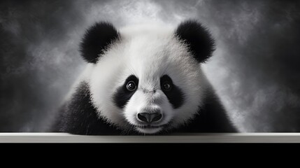 Fototapeta premium Cute Panda Portrait Wallpaper