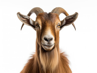 Obraz premium Ibex Studio Shot Isolated on Clear Black Background, Generative AI