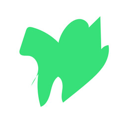 Red green abstract shapes 