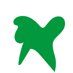 Red green abstract shapes 