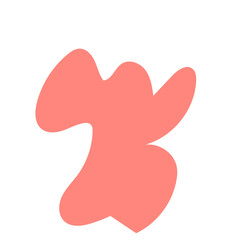 Red green abstract shapes 