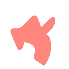 Red green abstract shapes 