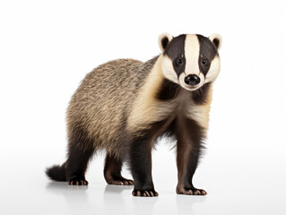 Obraz premium Badger Studio Shot Isolated on Clear White Background, Generative AI