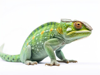 Obraz premium Chameleon Studio Shot Isolated on Clear White Background, Generative AI