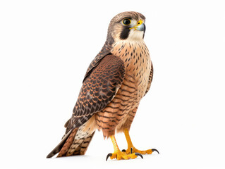Obraz premium Falcon Studio Shot Isolated on Clear White Background, Generative AI