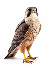 Obraz premium Falcon Studio Shot Isolated on Clear White Background, Generative AI