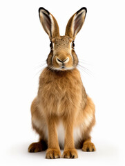 Obraz premium Hare Studio Shot Isolated on Clear White Background, Generative AI