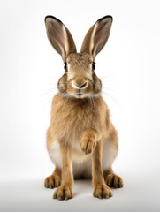 Obraz premium Hare Studio Shot Isolated on Clear White Background, Generative AI