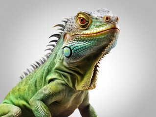 Obraz premium Iguana Studio Shot Isolated on Clear White Background, Generative AI