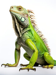Obraz premium Iguana Studio Shot Isolated on Clear White Background, Generative AI
