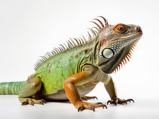 Obraz premium Iguana Studio Shot Isolated on Clear White Background, Generative AI