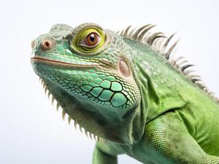 Naklejka premium Iguana Studio Shot Isolated on Clear White Background, Generative AI