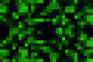 Green pixelated mosaic technology abstract background
