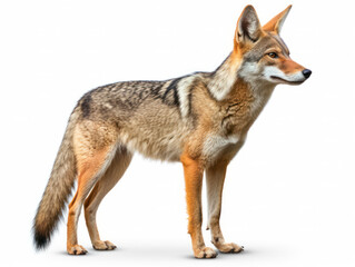 Fototapeta premium Jackal Studio Shot Isolated on Clear White Background, Generative AI