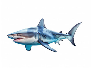 Fototapeta premium Shark Studio Shot Isolated on Clear White Background, Generative AI