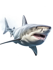 Fototapeta premium Shark Studio Shot Isolated on Clear White Background, Generative AI