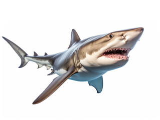 Shark Studio Shot Isolated on Clear White Background, Generative AI